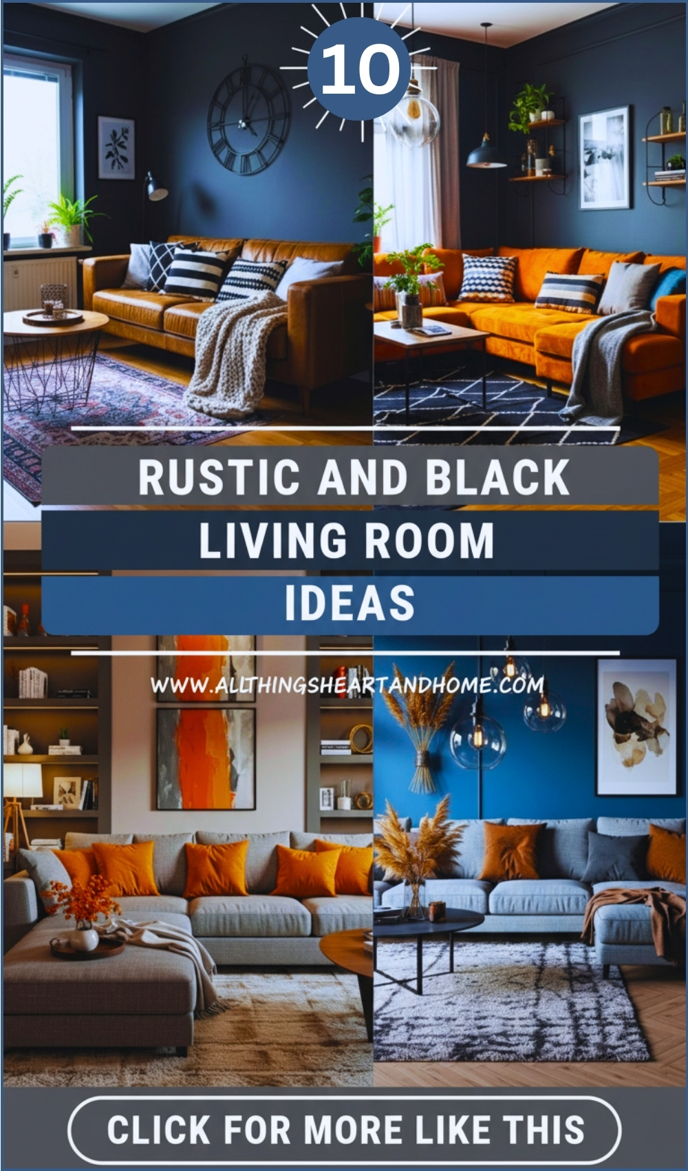 Rustic And Black Living Room Decor Ideas