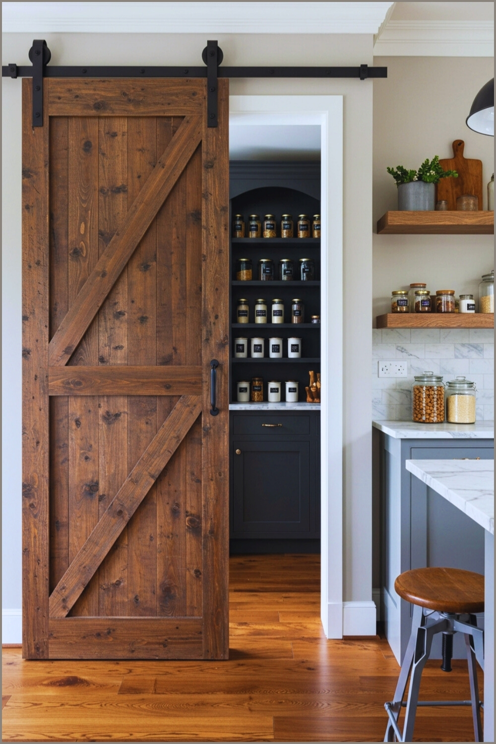 Rustic Kitchen Sliding Barn Door Reclaimed Wood