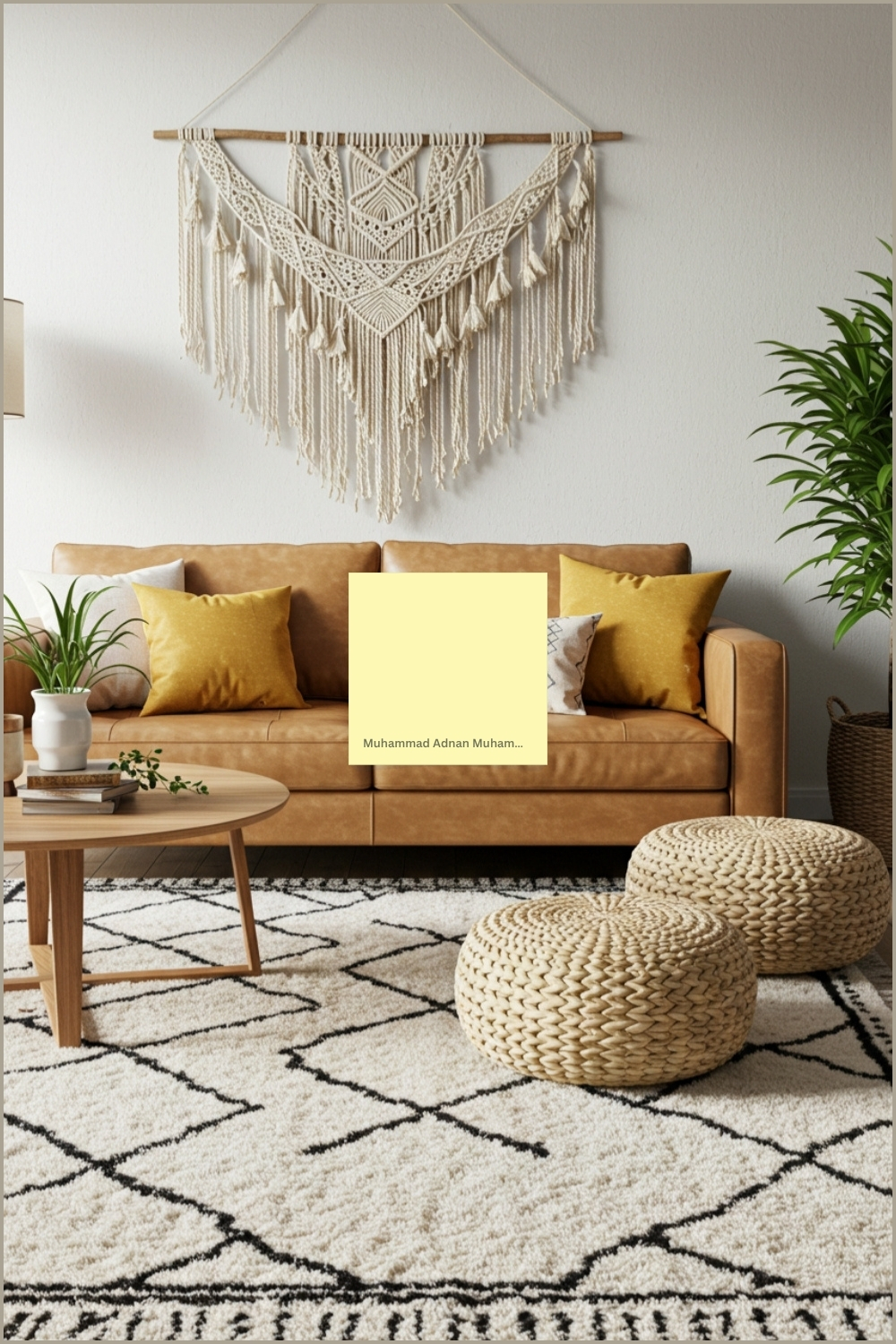 Styled Boho Living Room Earthy Textures