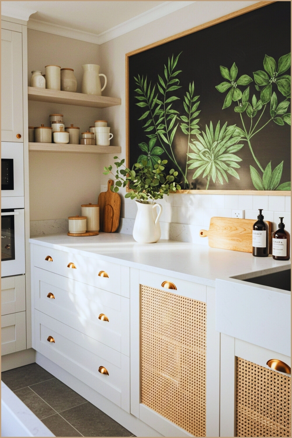 Sunlit Farmhouse Kitchen In Cream Tones