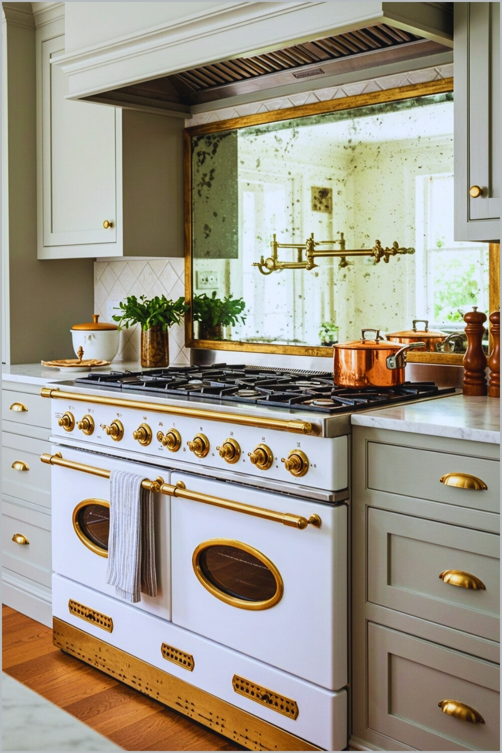 Super Elegant European Range Alcove Kitchen