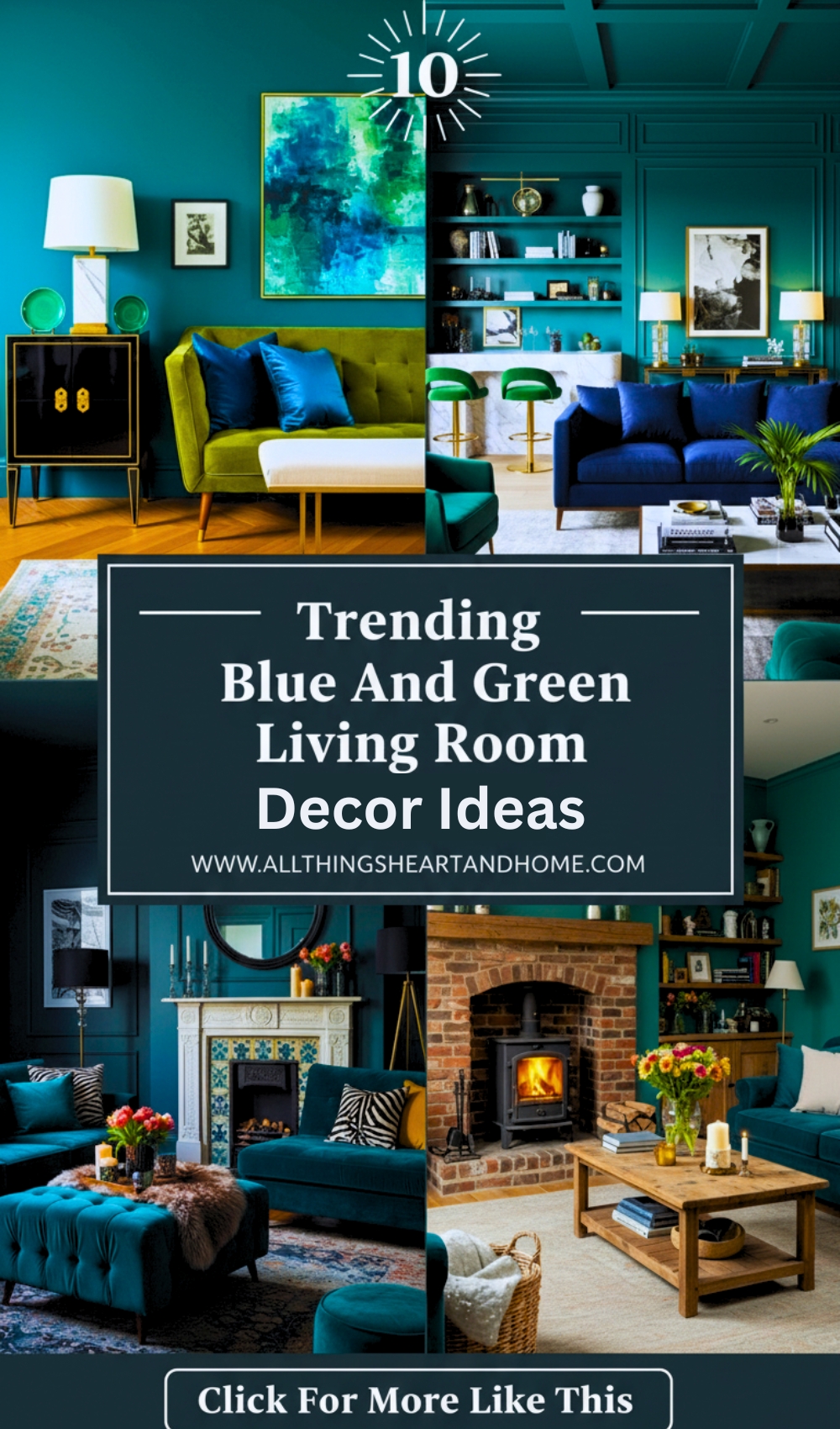 Trending Blue And Green Living Room Decor Ideas