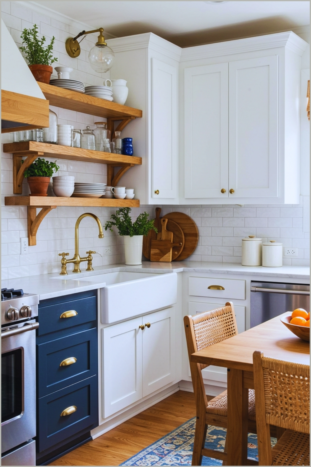 Two-tone Cabinets In Transitional Kitchen