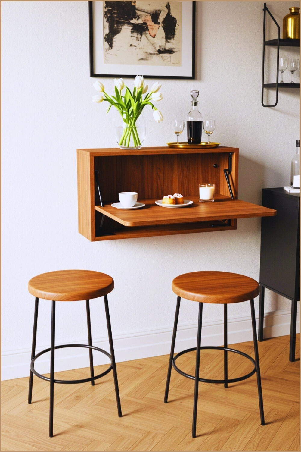 Wall Mounted Foldable Bar Table