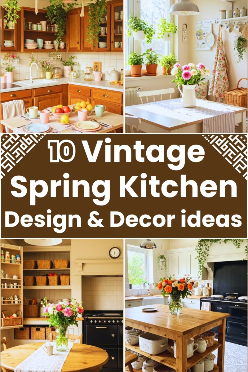 10 Spring Kitchen Decor Ideas Vintage & Farmhouse Style Options - All ...