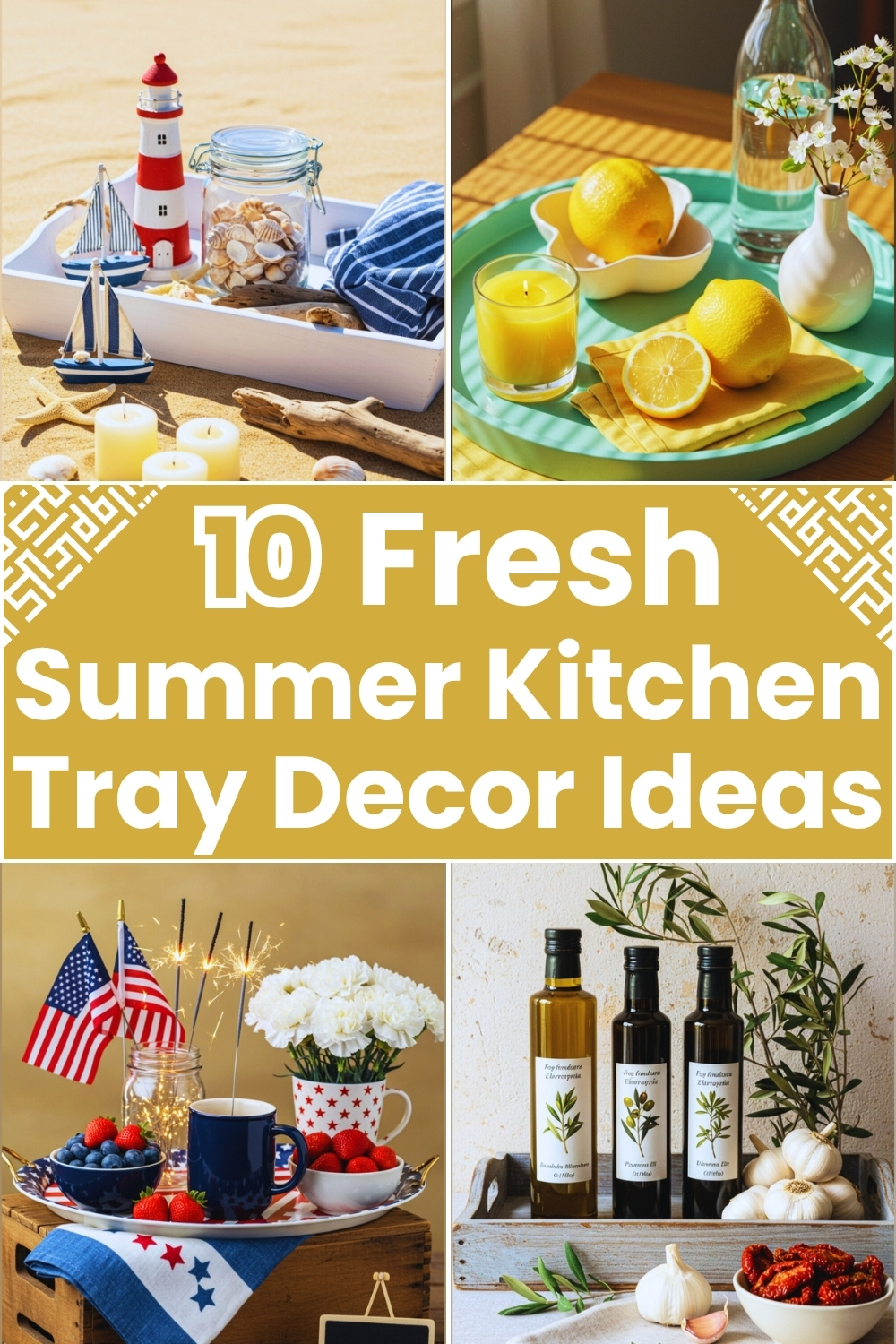 best Summer Kitchen Tray Decor ideas