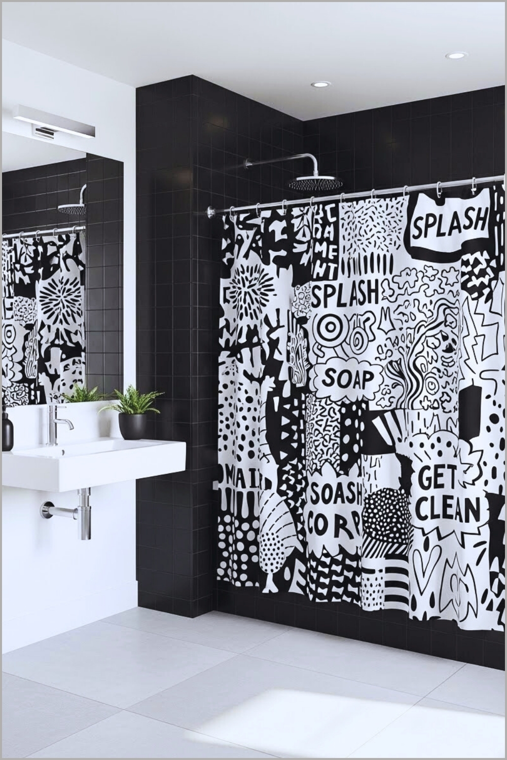 Bathroom Beautifully Blends Sleek Sophistication