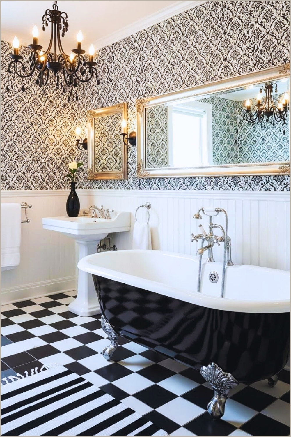 Bathroom Beautifully Blends Vintage Charm