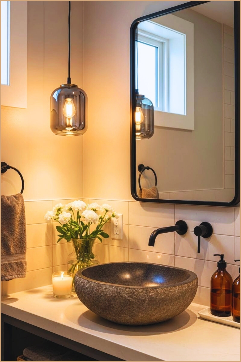 Bathroom Creates A Calm And Luxurious Feel