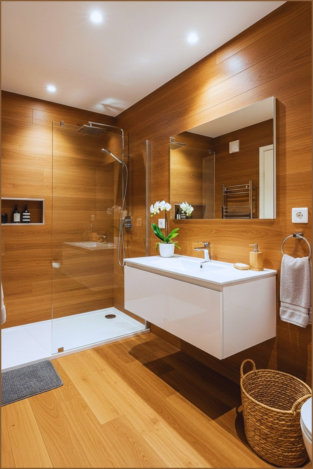 Bathroom Creates A Calm Inviting Mood With Its Full