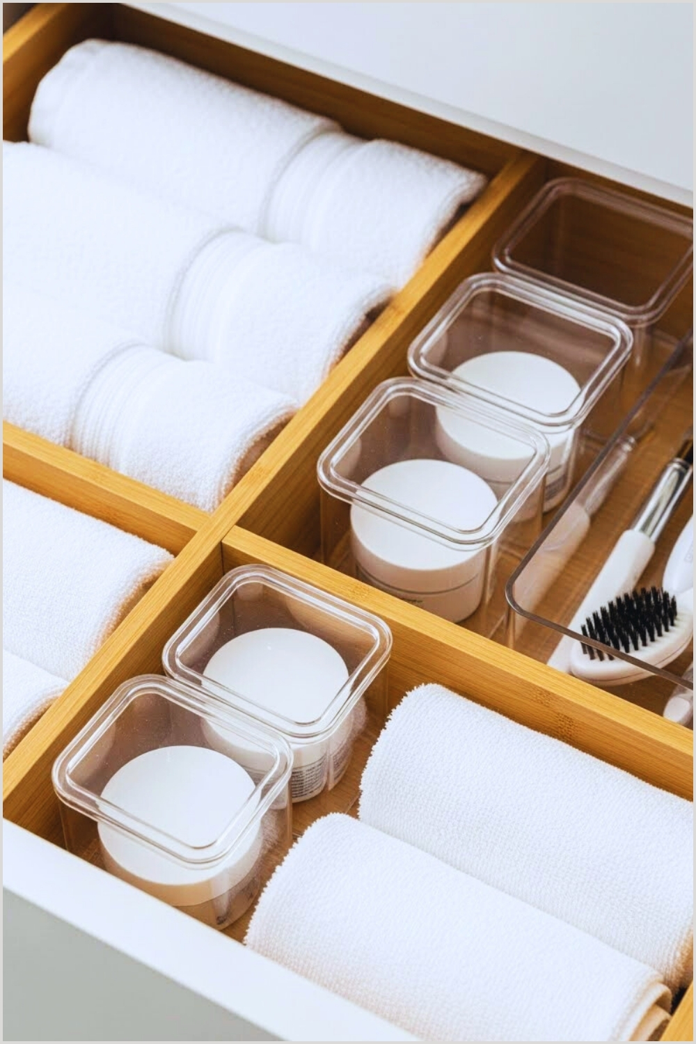 Bathroom Drawer Shows A Beautifully Organized Setup