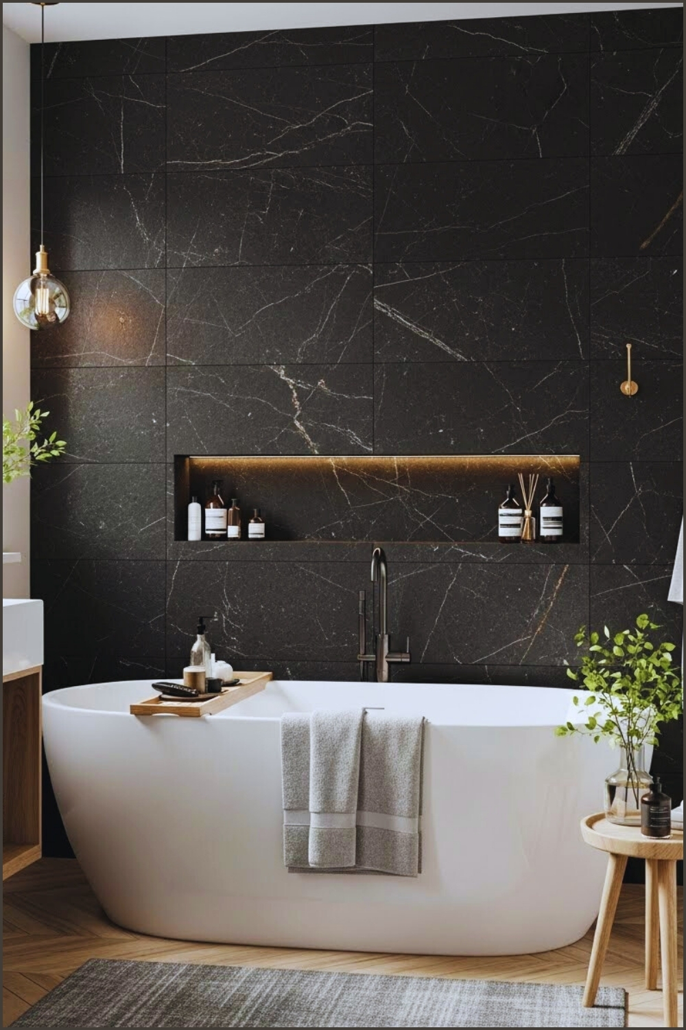 Bathroom Showcases The Power Of Rich Textured Wall