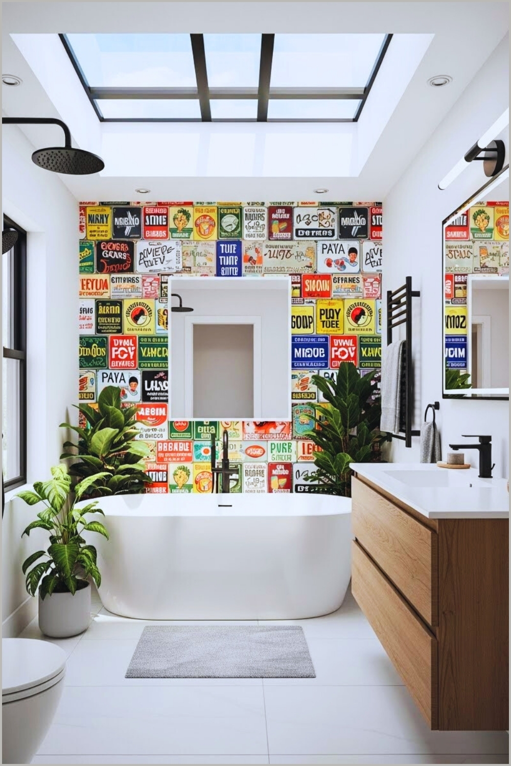 Bright Modern Bathroom With A Freestanding