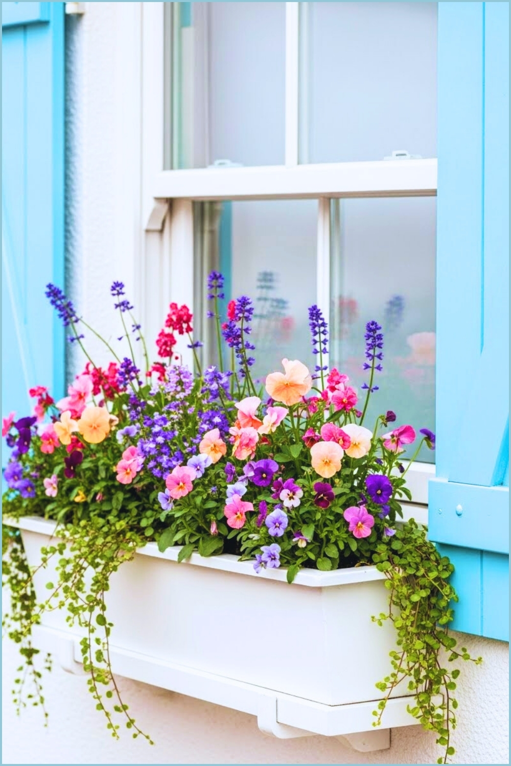 Charming Coastal Cottage Exterior Pastel Blue Shutters