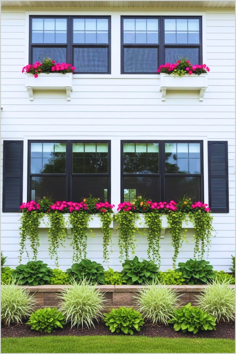 Classic White Farmhouse Exterior With Horizontal Siding