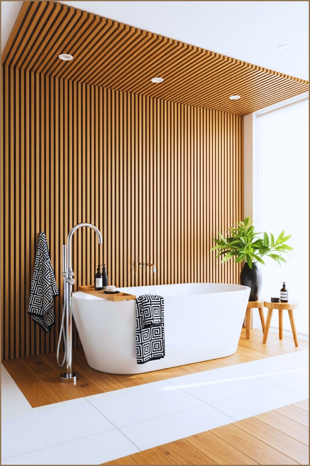 Contemporary Bathroom With Vertical Natural