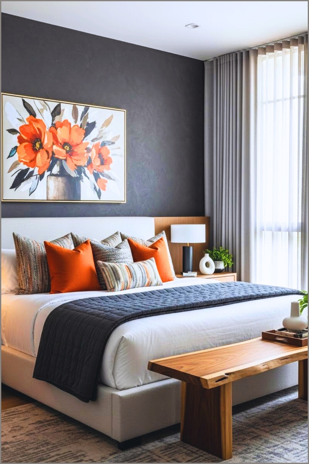 Contemporary Modern Bedroom Interior King Size Platform