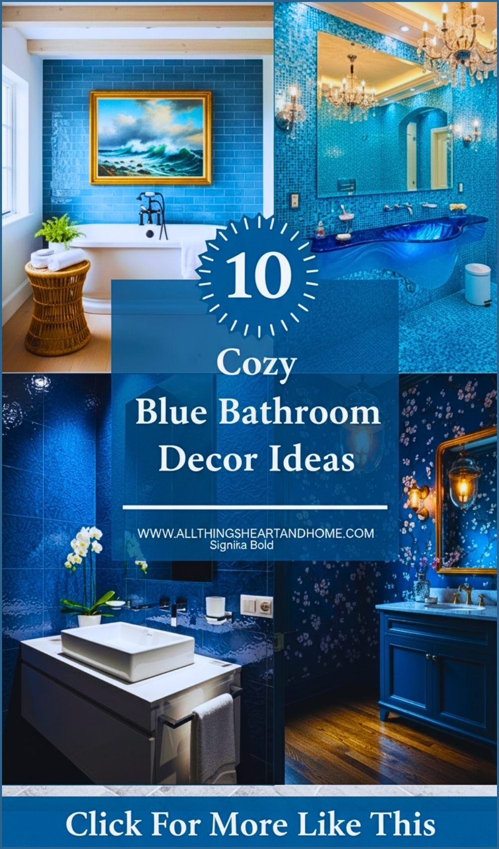 Cozy Blue Bathroom Decor Ideas