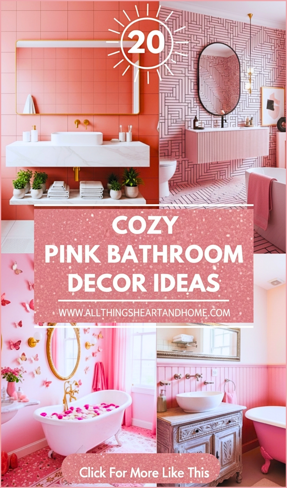 Cozy Pink Bathroom Decor Ideas