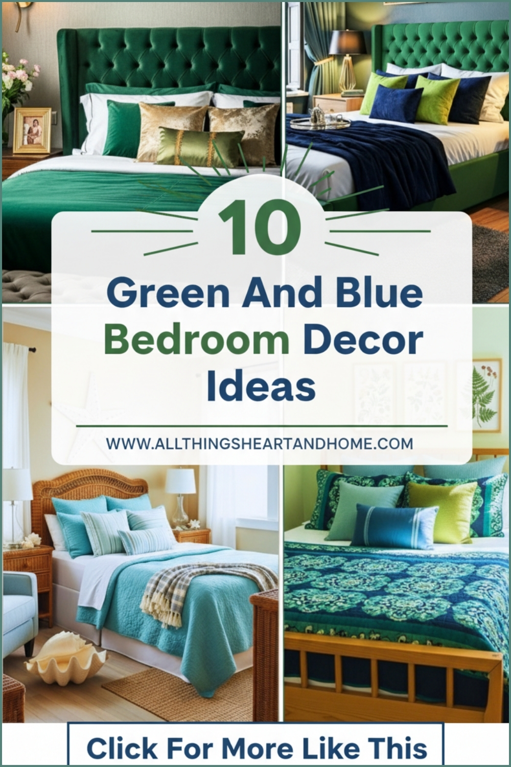 Easy Creative Green And Blue Bedroom Ideas
