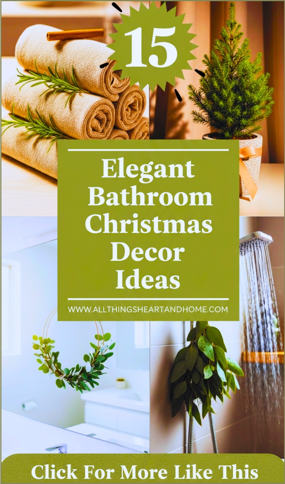 Elegant Bathroom Christmas Decor Ideas