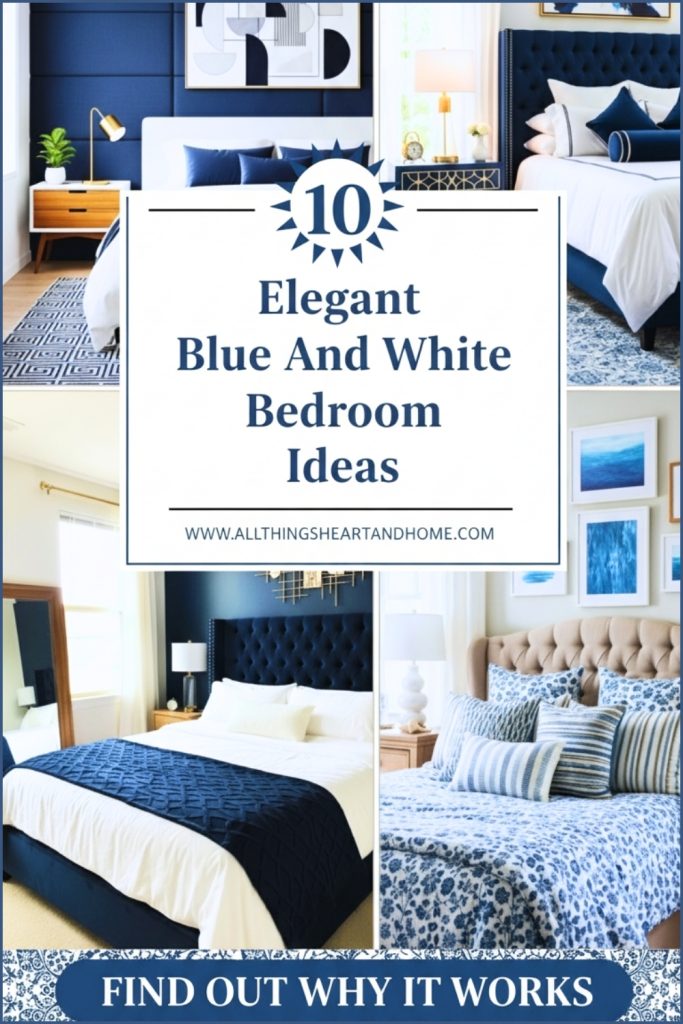 10 Elegant Blue And White Bedroom Decor Ideas For A Chic Look - All ...