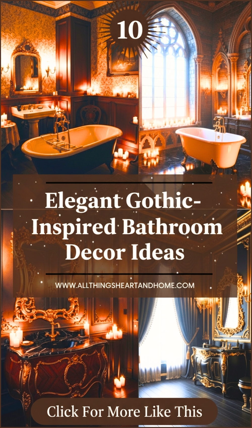 Elegant Gothic-Inspired Bathroom Decor Ideas