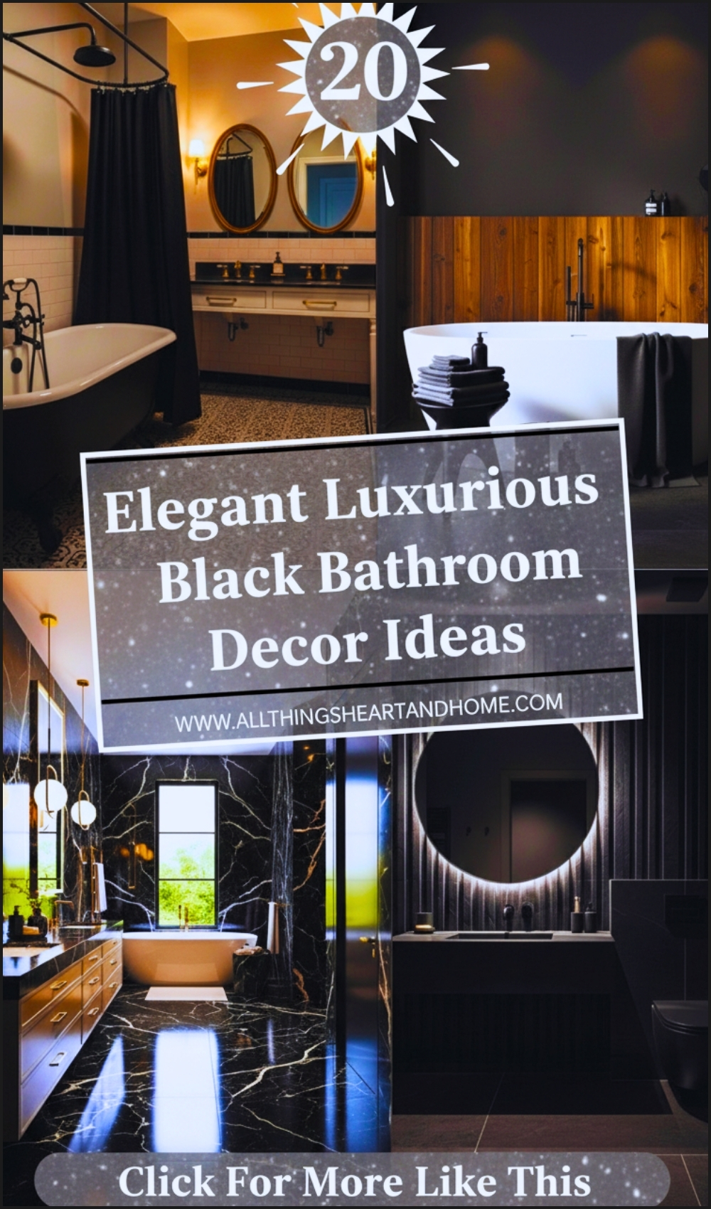 Elegant Luxurious Black Bathroom Decor Ideas