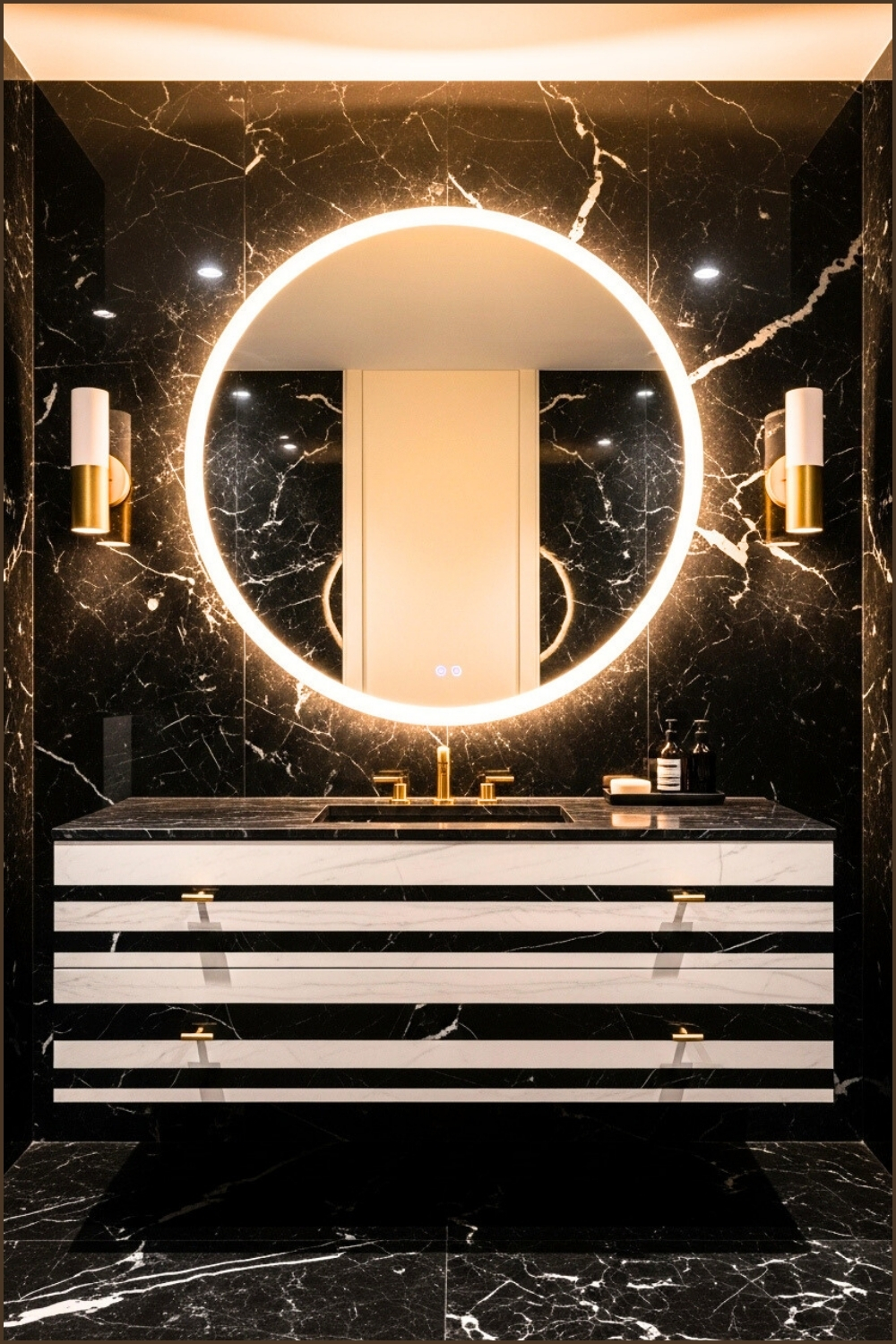 High-end Modern Bathroom Vanity With Oversized Circular