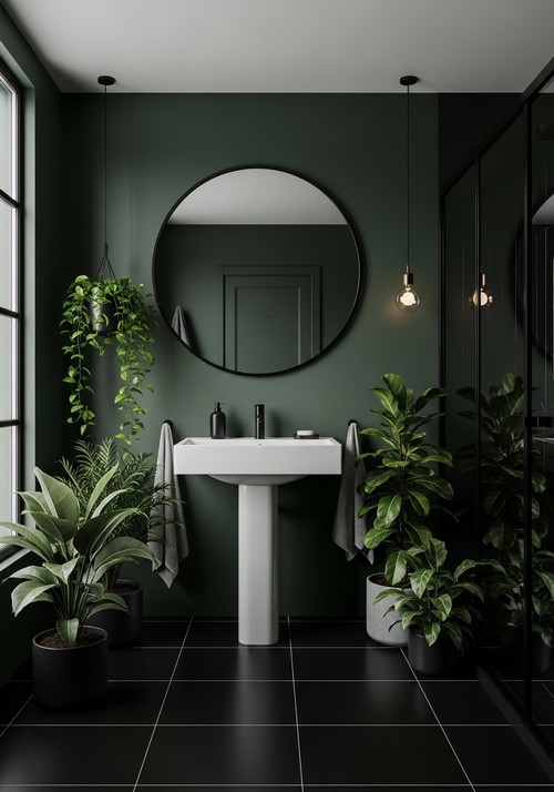 10 Dark Green And Black Bathroom Ideas For Small & Stylish Spaces