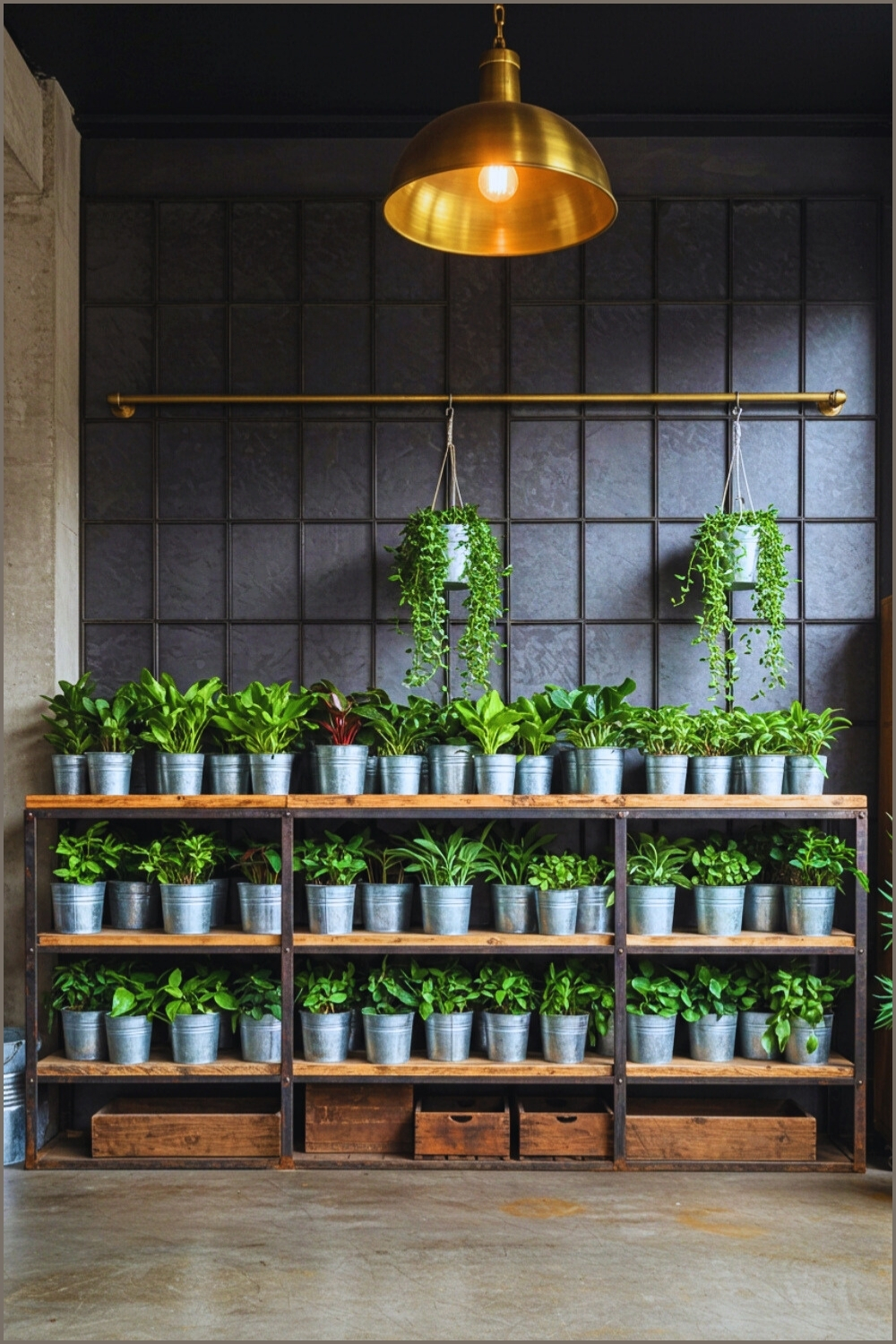 Industrial Plant Display Concrete Wall