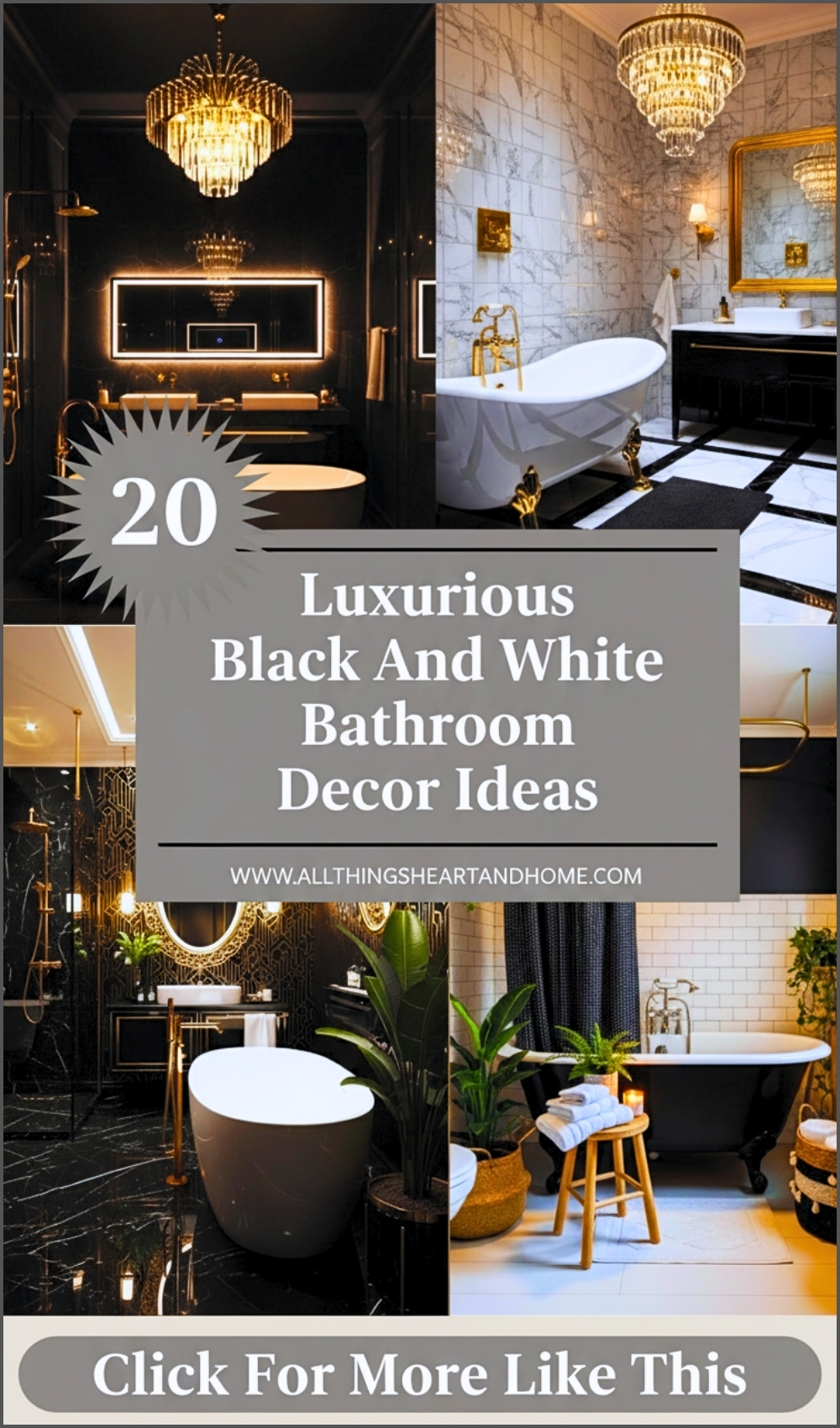 Luxurious Black And White Bathroom Decor Ideas (1)