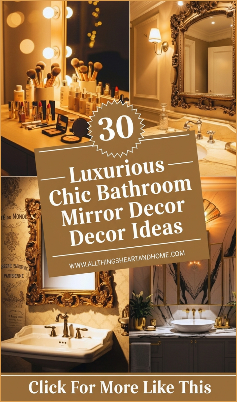 Luxurious Chic Bathroom Mirror Decor Ideas