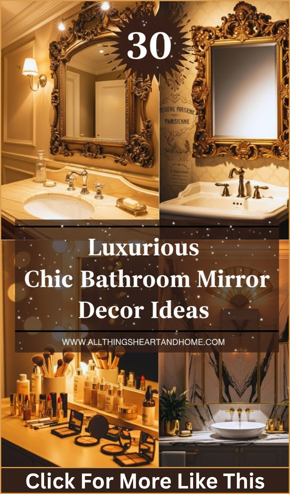 Luxurious Chic Bathroom Mirror Decor Ideas