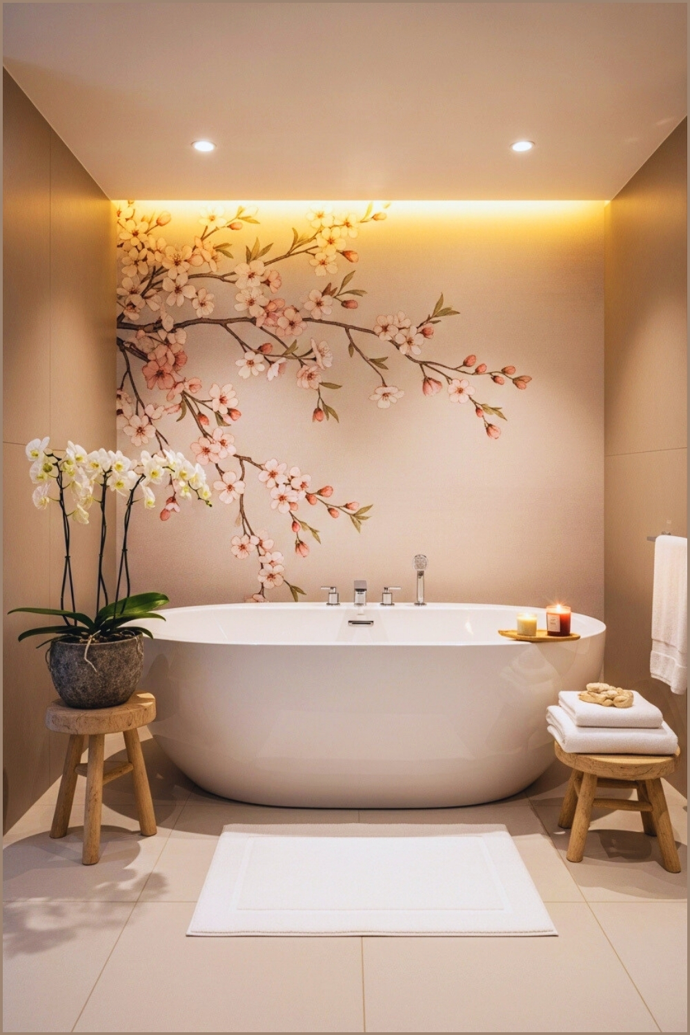 Luxurious Modern Bathroom With Freestanding Bathtub