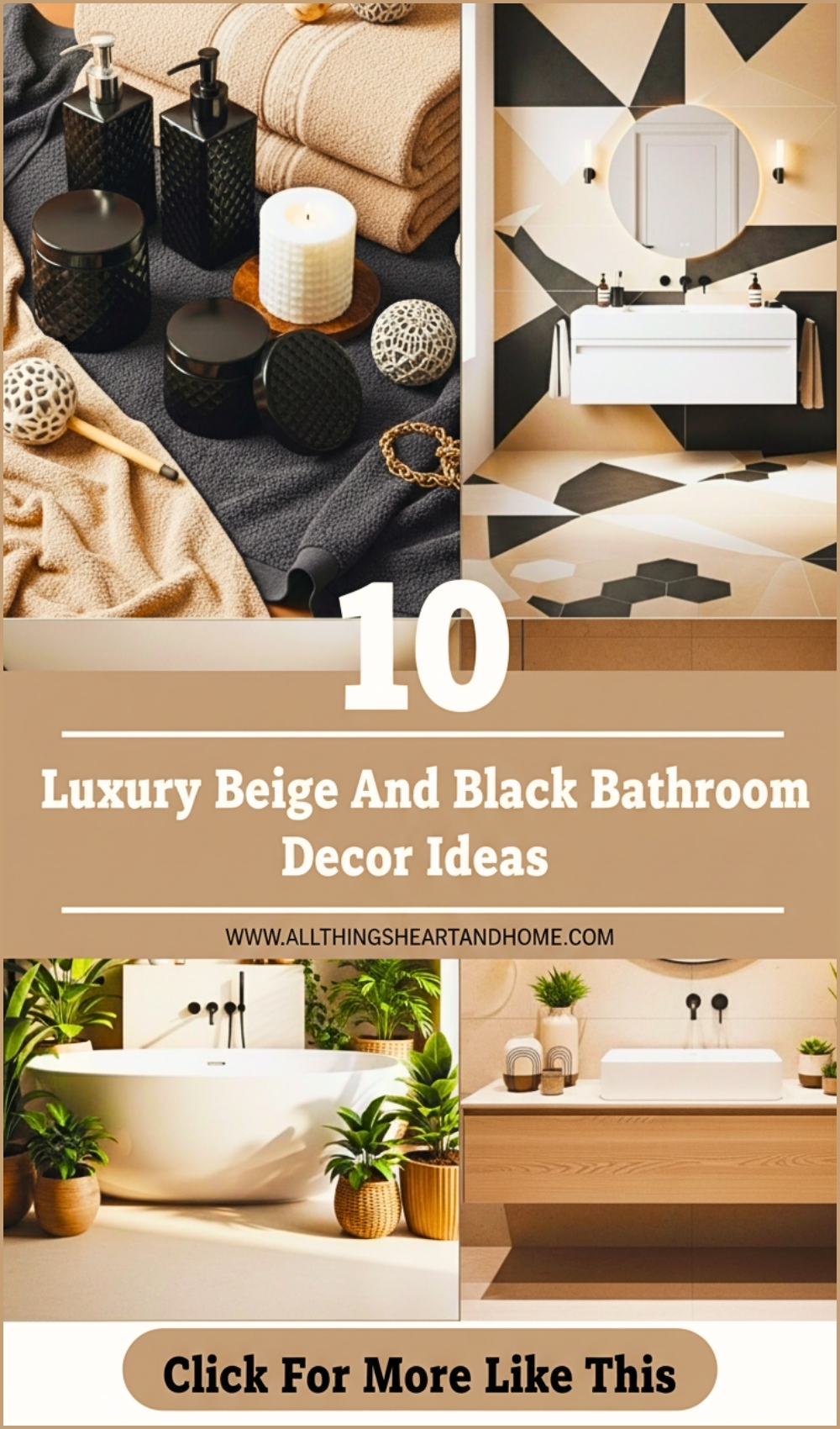 10 Luxury Beige And Black Bathroom Ideas For A Classy Space - All ...