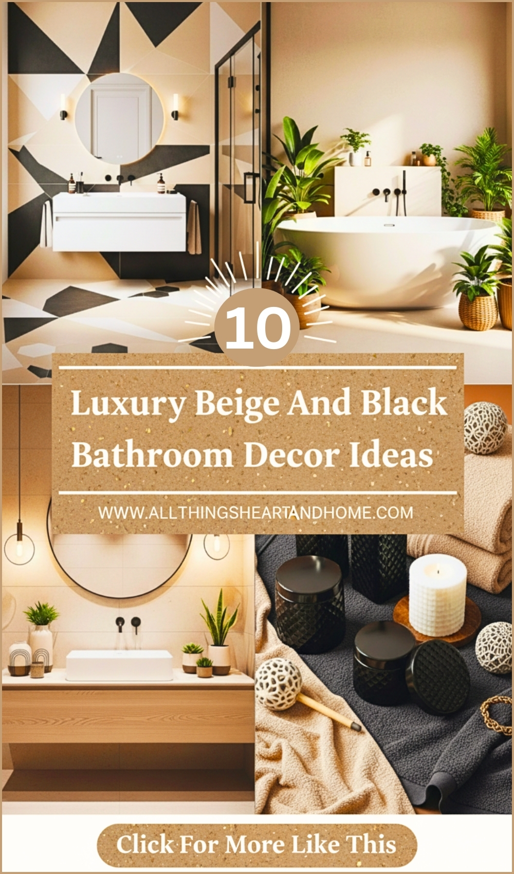 10 Luxury Beige And Black Bathroom Ideas For A Classy Space - All ...