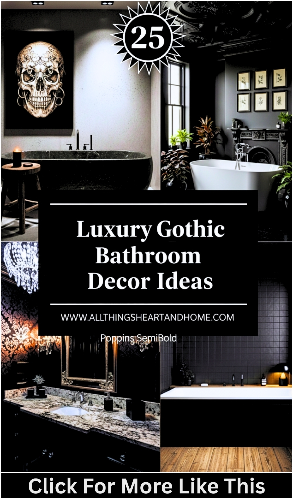 Luxury Gothic Bathroom Decor Ideas