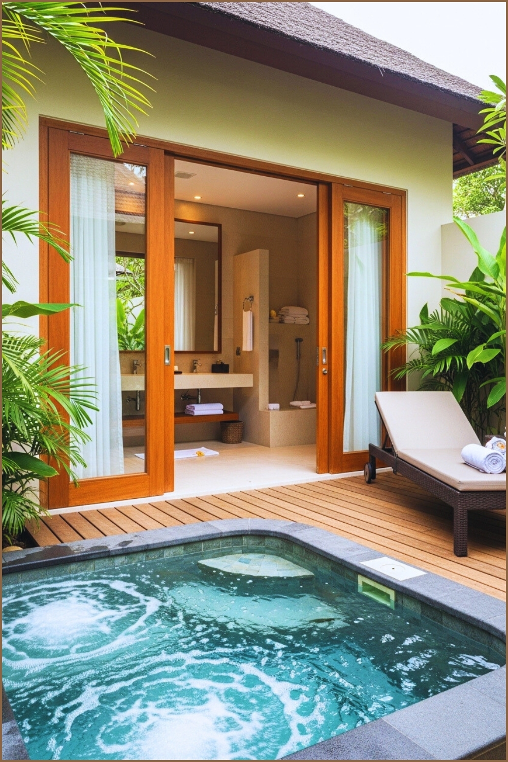 Luxury Outdoor Spa Terrace With A Private Plunge Pool