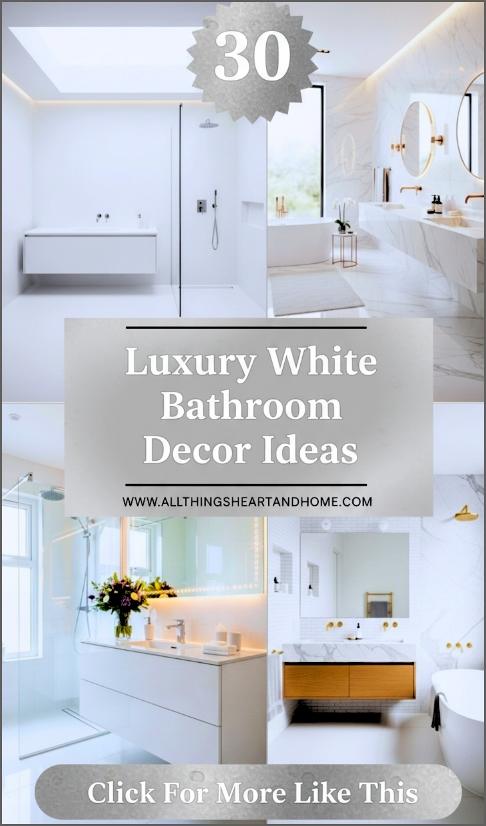 Luxury White Bathroom Decor Ideas