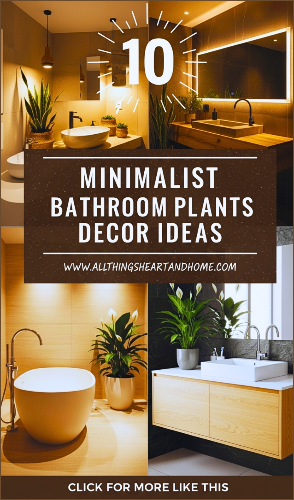 Minimalist Bathroom Plants Decor Ideas