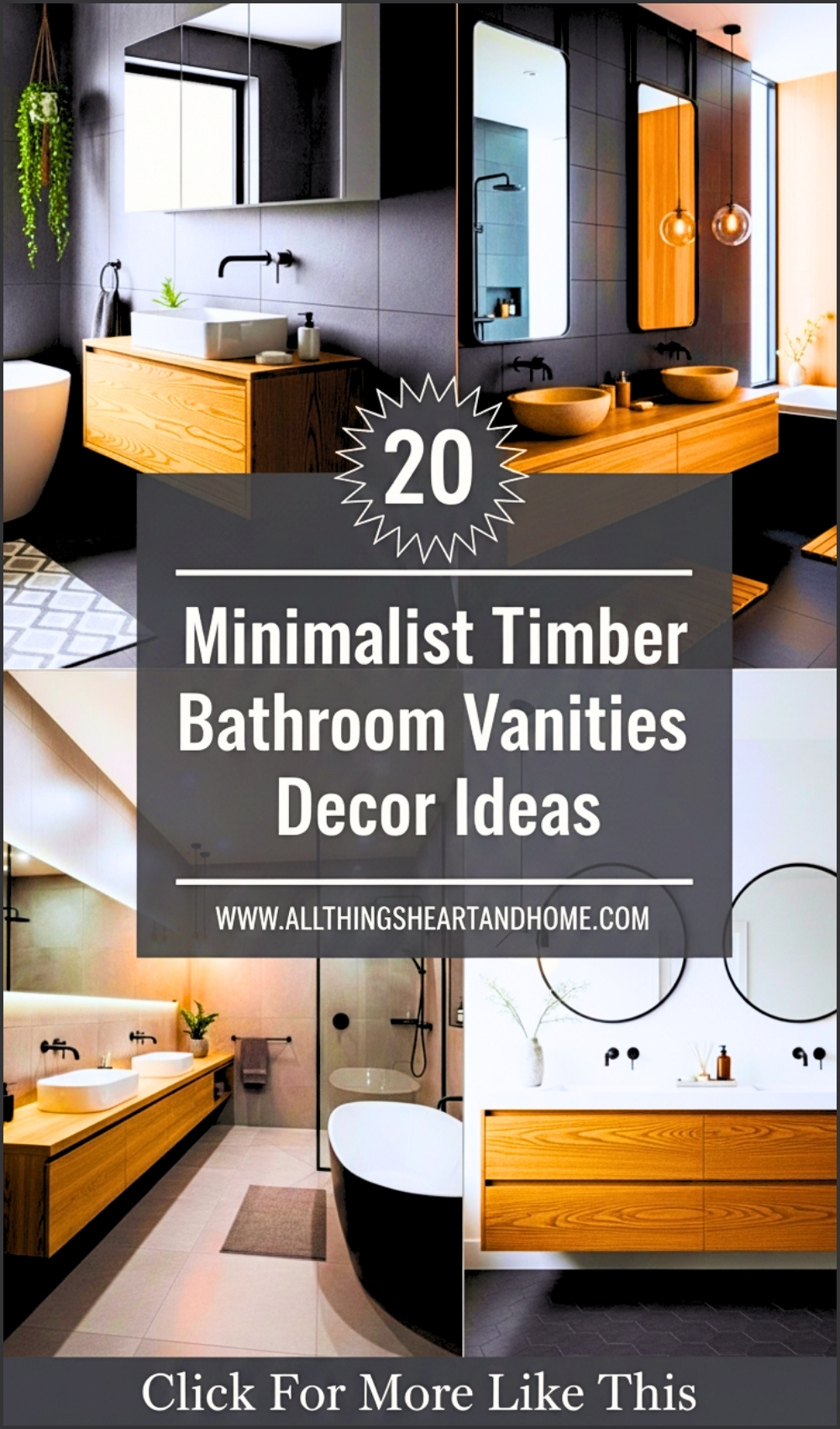 Minimalist Timber Bathroom Vanities Decor Ideas