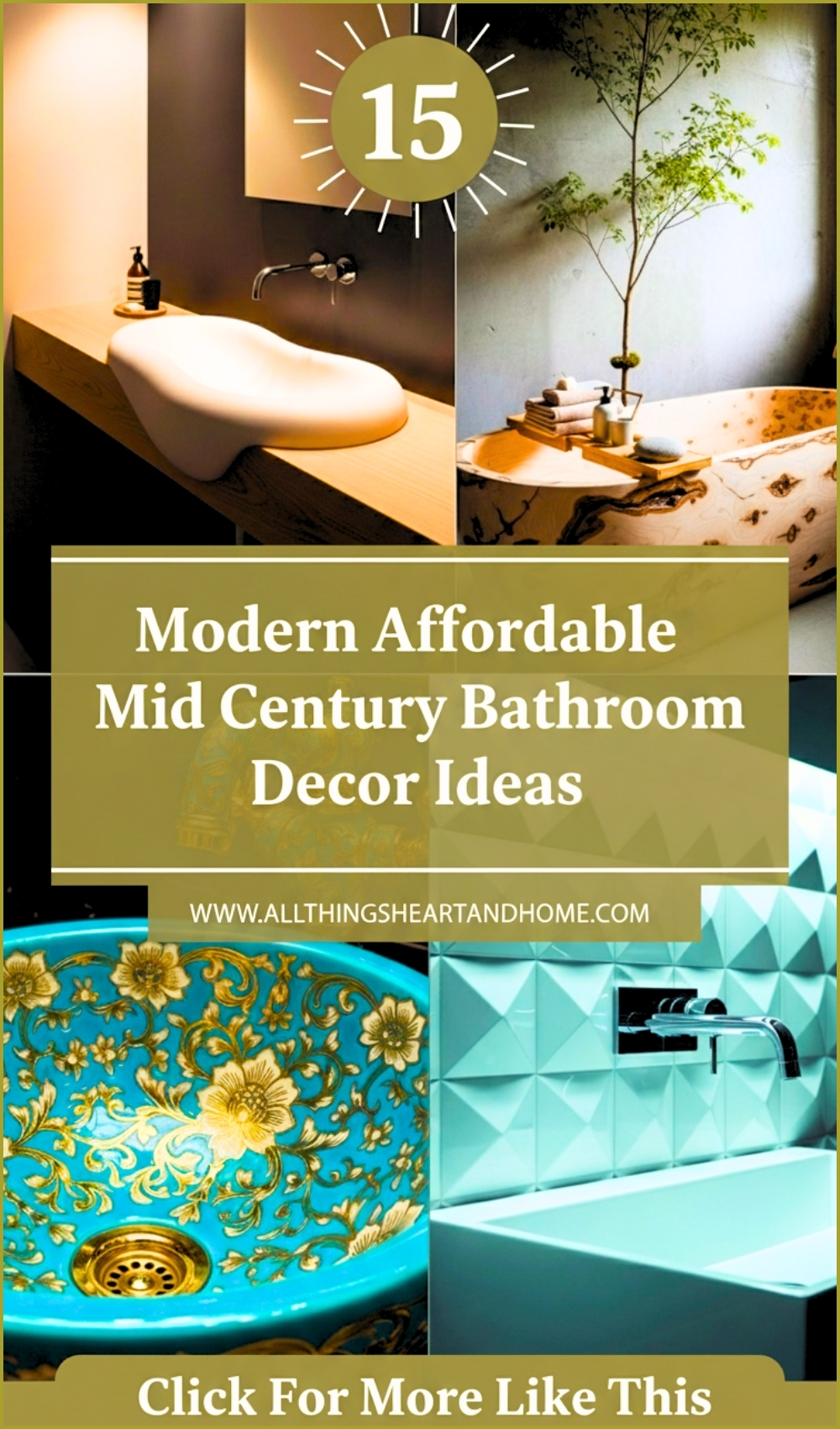 Modern Affordable Mid Century Bathroom Decor Ideas