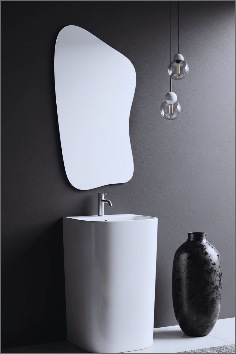 Modern Bathroom Vignette Proves How A Uniquely Shaped