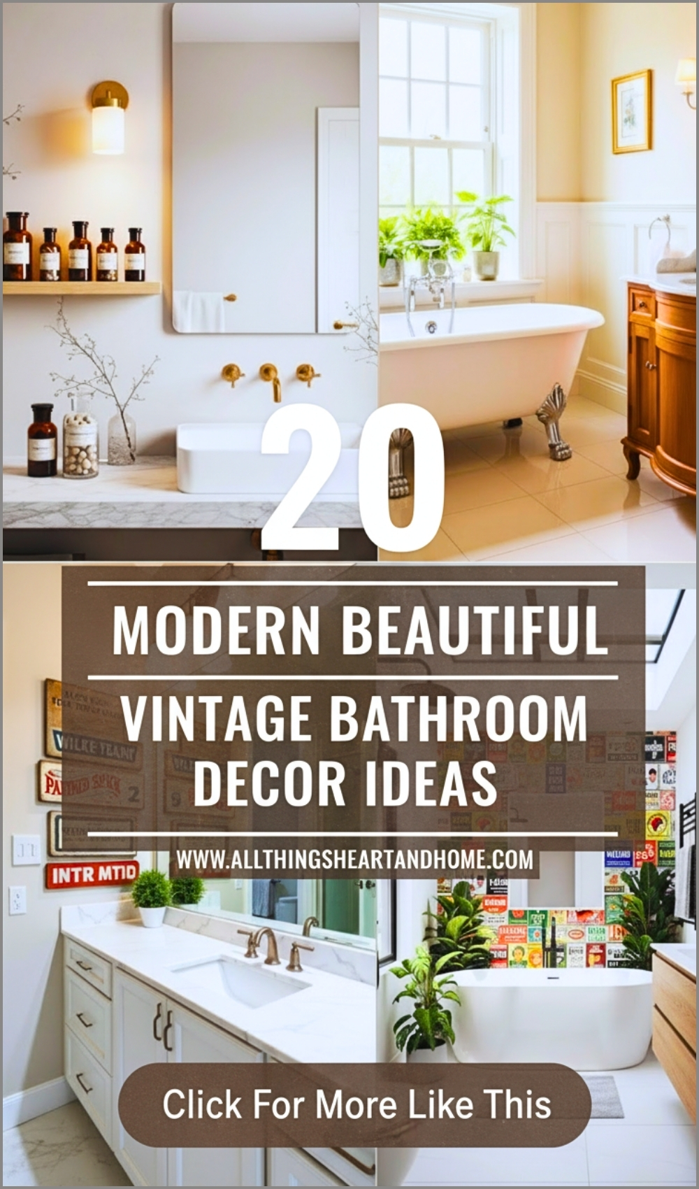 Modern Beautiful Vintage Bathroom Decor Ideas