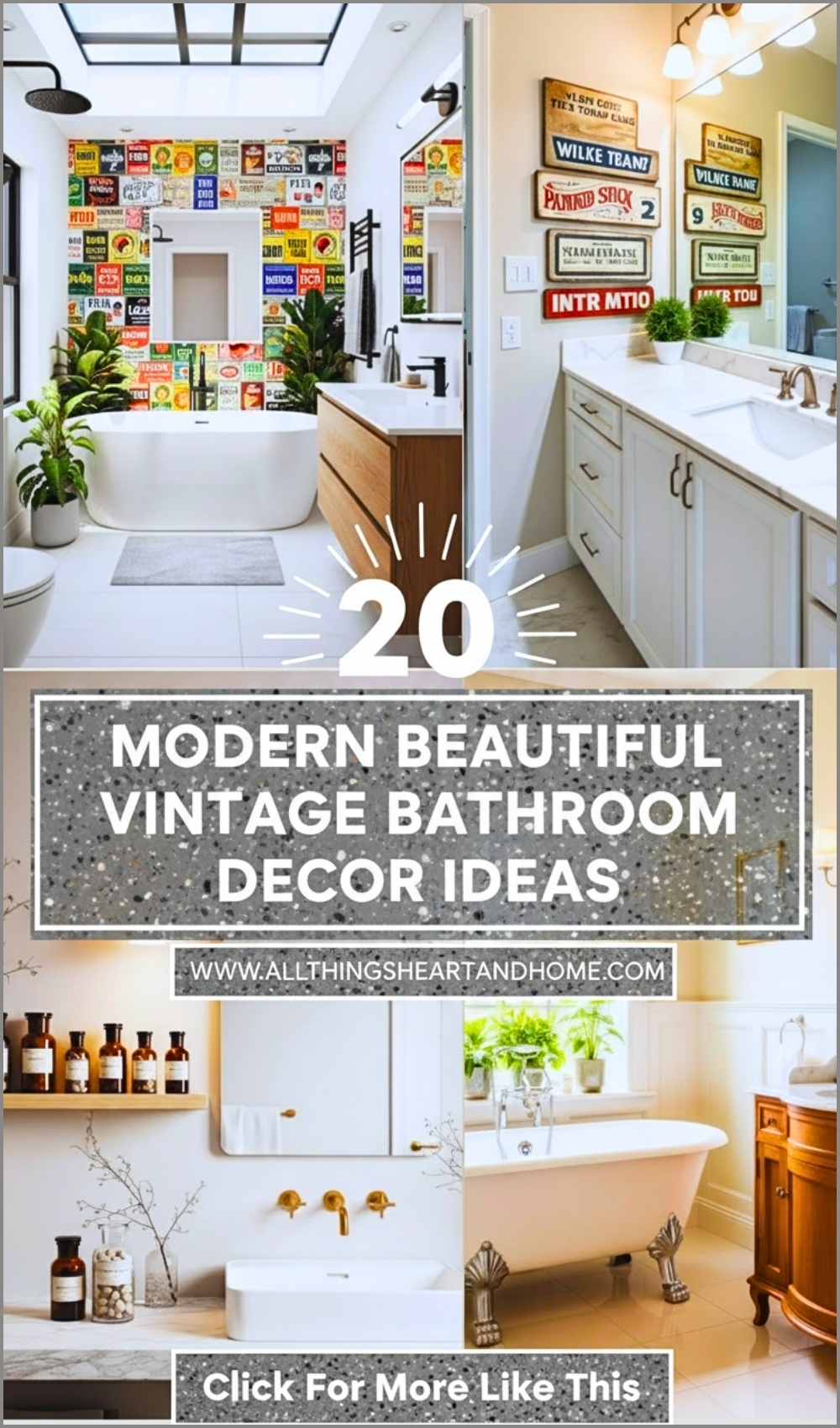 Modern Beautiful Vintage Bathroom Decor Ideas