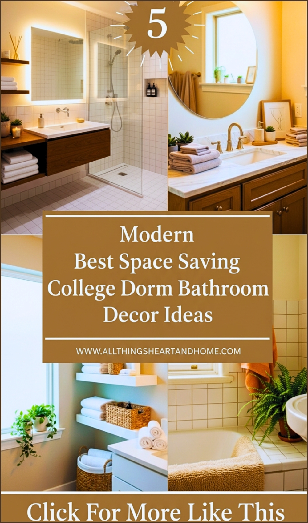 Modern Best Space Saving College Dorm Bathroom Decor Ideas