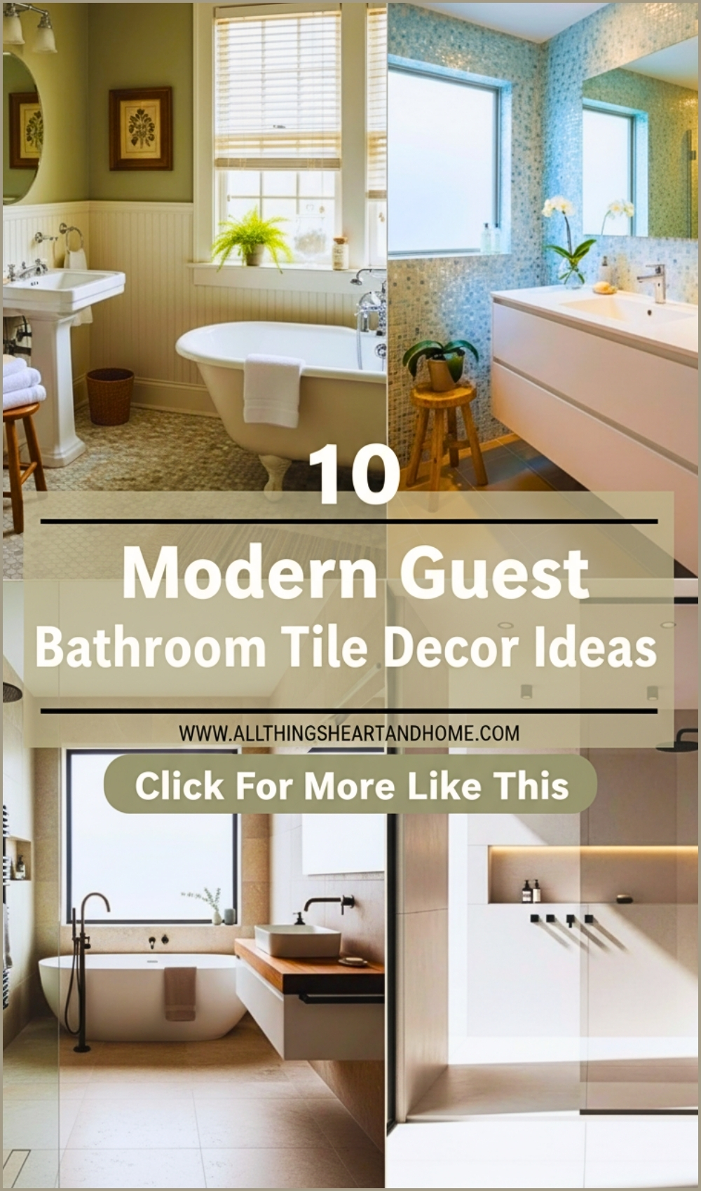 Modern Guest Bathroom Tile Decor Ideas