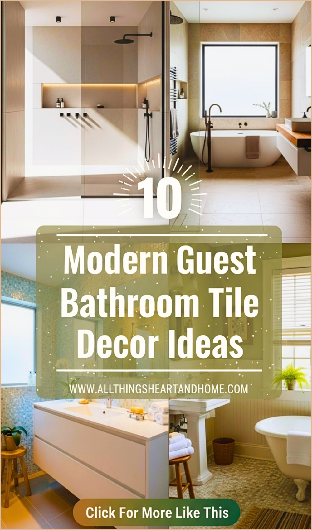 Modern Guest Bathroom Tile Decor Ideas