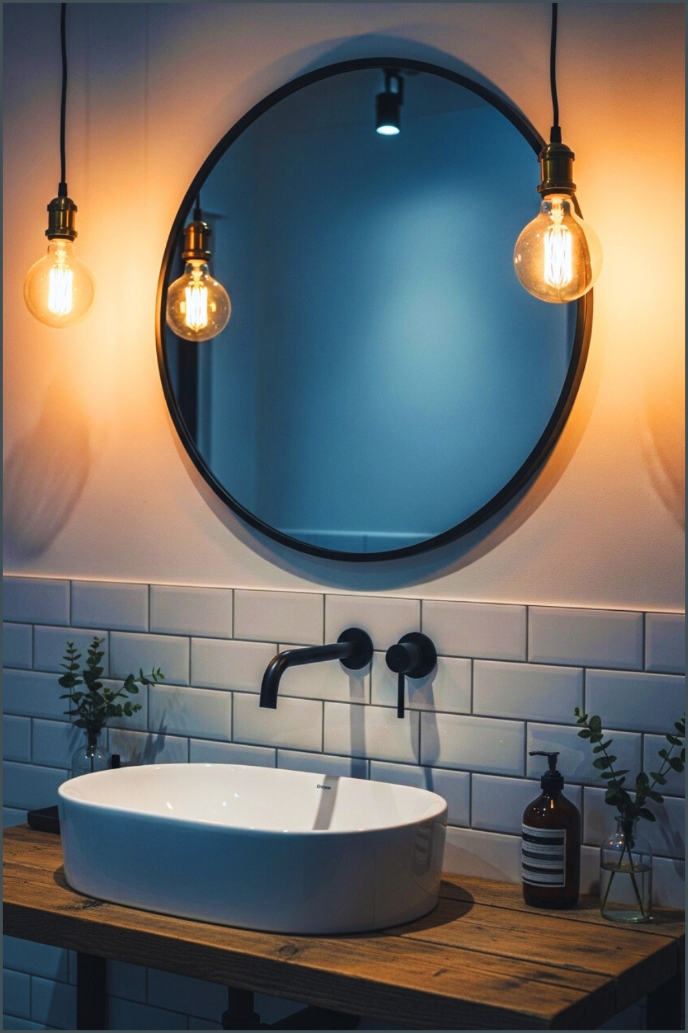 Modern Industrial Bathroom Vanity Scene